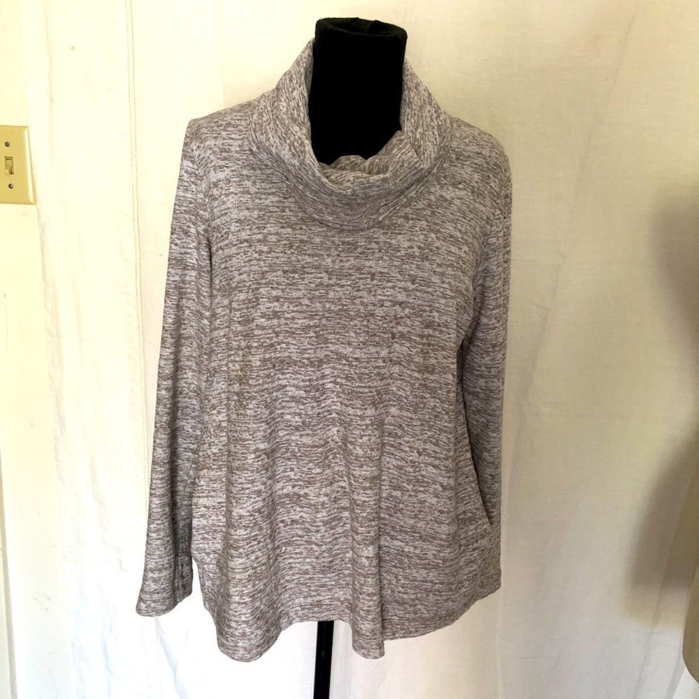 J Jill Pure Jill  cowl neck pullover sweatshirt with pockets size M